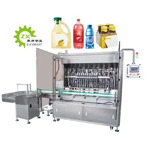 ZXSMART Alimentos Bebidas Jugo Soda Café Bebidas Maquinaria Servo Máquina automática de llenado y tapado