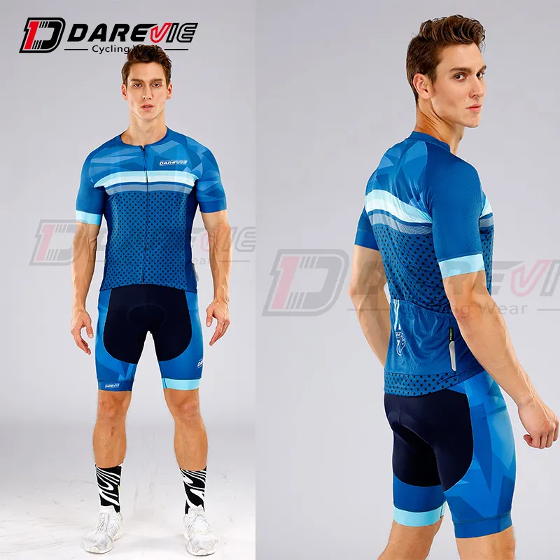 Custom lightweight sublimation printing cycling kits uniforms with sportswear factory