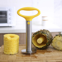 Accesorios de Cocina, Cortador de Piña de Acero Inoxidable, Removedor de Tallo de Piña, Descorazonador de Piña