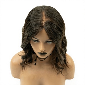 Precio de fábrica: Peluca de cabello humano virgen natural ondulado con encaje frontal, pre-arrancada, con línea de cabello natural, sin costuras, encaje HD. - Product Image 1