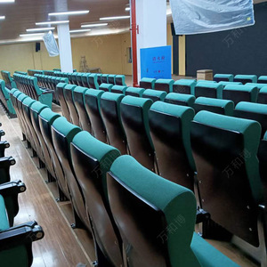เก้าอี้หอประชุม Manwa Expo รุ่น HB624 สีเขียว-ดำ วอลนัท แบบเรียงแถว พร้อมที่วางแขน สำหรับห้องประชุมบรรยาย - Product Image 4