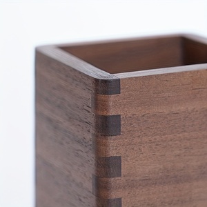 Portalápices de Madera de Calidad de Exportación, Diseño Atractivo, Portalápices Cuadrado de Madera Natural para Mesa - Product Image 3