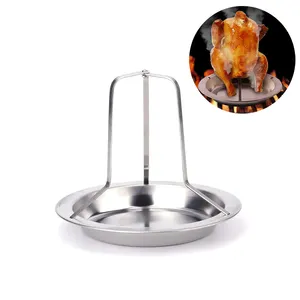 Pemegang alat panggang ayam Stainless Steel, rak pemanggang ayam kualitas tinggi, Aksesori dapur