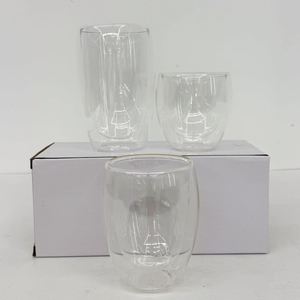 Gobelets isothermes en verre transparent pré-perforés à double paroi, type globe à neige, ronds, 8oz, 12oz, 15oz - Product Image 2