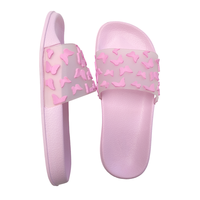 Sandales de plage et de piscine Bosirui pour femmes, à bout ouvert, antidérapantes, avec empeigne et semelle intérieure personnalisables, avec logo