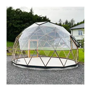 Goedkope Buitentuin Geodetische 6063 Aluminium Profiel Rond Glas Plant Koepel Kas Kweek Iglo Tent