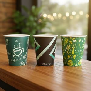 Vaso de Papel Desechable de Pared Simple con Impresión Personalizada, Ecológico, para Café Caliente, Precio de Fábrica - Product Image 6