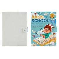 Carnet promotionnel personnalisé A5 en tissu lin polyester vierge pour sublimation, impression recto-verso par transfert thermique, avec logo DIY