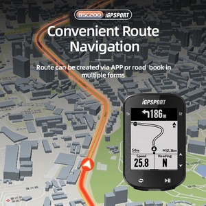 BSC200 200 ordinateur de vélo sans fil GPS vélo <span class=keywords><strong>compteur</strong></span> de vitesse cyclisme odomètre 2.5 pouces ANT + APP synchronisation pente Altitude IGS630 - Product Image 3