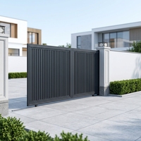 Elektrische automatische aluminium schuifpoort voor de oprit |   Anti-UV poedercoating moderne villa tuinpoort