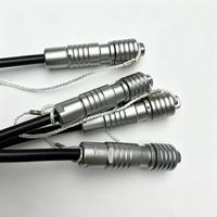 Câble personnalisé ODU à 6 broches avec fiche DC2.1, 20AWG UL2725, câbles blindés PVC/PTFE classés IP67 pour application de capteur industriel