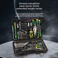 Kit d'outils ménagers de 142 pièces, marteau, pinces, clé hexagonale, clé Allen, boîte à outils mécanique, ensemble d'outils à main pour la réparation automobile et le garage