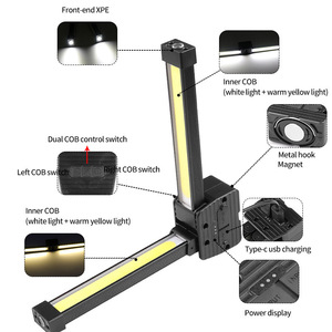 Aluminum Foldable <b>Work</b> <b>Light</b> 2 X 8W <b>LED</b> Warm White Camping Emergency Repair <b>Light</b> - Product Image 2