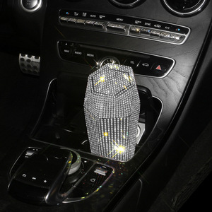Poubelle hexagonale pour voiture, ornée de diamants et estampillée à chaud, seau de rangement créatif et mignon, boîte de rangement pour l'intérieur de la voiture - Product Image 2