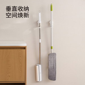 Beans Wall Mount Mop Holder Suction Cup Single <b>Hook</b> Modern Design For Bathroom Cleaning <b>Tools</b> - Product Image 1