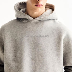 Surdimensionné Printemps Streetwear Sweat à capuche lourd Personnalisé recadrée Designer Hoodie Hommes Blanc Coton Baggy Hoodie Fabricants - Product Image 4