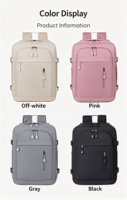 Sac à dos d'étudiant Oxford de couleur unie, imperméable, antivol, grande capacité, léger, pour ordinateur portable, pour adolescentes