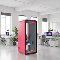 UNIBOOTH Cabines de Travail Modernes Personnalisables en Aluminium, Portables, Multifonctionnelles, Insonorisées, pour Réunions, Hôtels, Bureaux, Centres Commerciaux