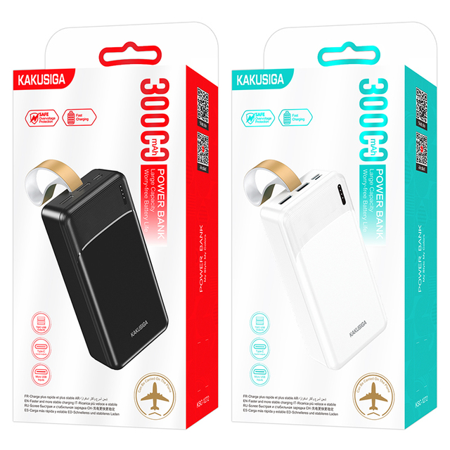 New Promotion KAKUSIGA OEM ODM Big Capacity Travel Power Bank Cell Phone Power Banks