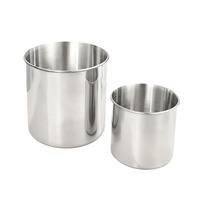 Ollas de Acero Inoxidable 304 Removibles con Estampado Personalizado de Alta Calidad, Tazas de Acero Inoxidable con Borde