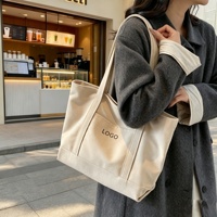Sac fourre-tout en toile avec fermeture éclair et poches intérieures, sac de travail et de shopping pour femmes, sac à main pour ordinateur portable, sac à bandoulière multifonctionnel pour voyage