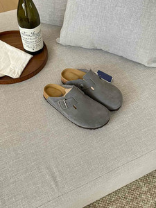 Alternativa Personalizable a las Pantuflas Unisex de Cuero Vacuno Genuino, Suela de <span class=keywords><strong>Goma</strong></span>/<span class=keywords><strong>EVA</strong></span>, Ligeras, con Arco de Masaje - Product Image 2