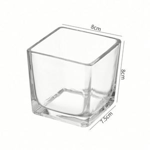 En gros, Pot à bougie en verre transparent à couvercle carré, grande capacité, vide, pour usage domestique, pour la Saint-Valentin - Product Image 4