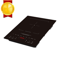 Cuisinière à induction intelligente 2000w Réglage de la minuterie Verrouillage des enfants Sûr et économie d'énergie Plaques à induction intégrées