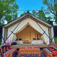 Tienda de Safari al aire libre impermeable de lujo para glamping tienda de hotel de tela de PVC