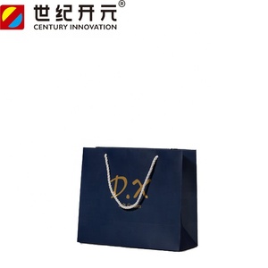 Bolsas de regalo de papel con asas Logotipo personalizado Proveedor impreso Lote de bolsas de papel excedentes personalizadas a mano - Product Image 2