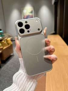 <span class=keywords><strong>Funda</strong></span> de teléfono esmerilada magnética con película de lente de vidrio templado de Color <span class=keywords><strong>Original</strong></span> para <span class=keywords><strong>iPhone</strong></span> 15 16 17 Pro Max PC <span class=keywords><strong>funda</strong></span> de teléfono a prueba de golpes - Product Image 4