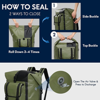 HAIHAN Personnalisé 500D PVC Camping Randonnée Canotage Kayak Océan Pack Sports de plein air Plage Équipement Imperméable Mode Sac Sec Sac à Dos