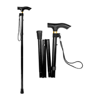 Canne pliable en aluminium de couleur vive, poignée ergonomique, légère, portable, hauteur réglable, durable pour personnes âgées, 113 kg