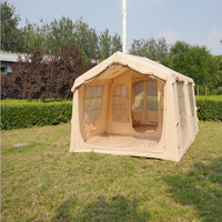 Tente de camping gonflable avec pompe manuelle, tente extérieure imperméable, tente gonflable pour 8 à 12 personnes, tente de glamping 4 saisons, cabane gonflable