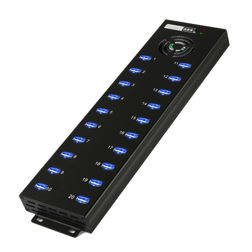 full speed mount desk tablet charging sipolar a-805P 20port high powered usb 2.0 powered hub