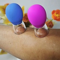 Facial Beauty Massage Silikon Schröpfen Gerät, Haut kratzen Schröpfen zur Entspannung der Augenhaut Brust stimulation Nippel Sauger Pumpe