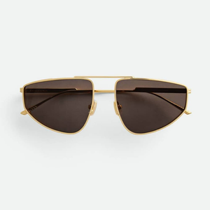 แว่นกันแดด Bottega BV Retro Geometric กรอบโลหะน้ำหนักเบา ดีไซน์ทันสมัย เหมาะสำหรับใช้งานกลางแจ้งทุกวัน Veneta - Product Image 1