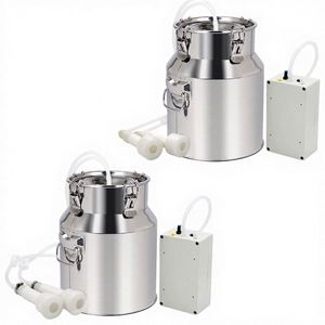 Máquina de Ordeño Eléctrica Portátil de Acero Inoxidable de 14L para Vacas/Ovejas/Cabras con Bomba de Vacío de Velocidad Ajustable, Equipo Ligero de 3 kg - Product Image 2