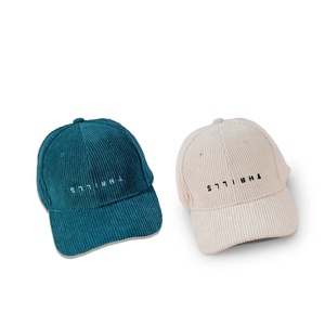 Corduroy <b>Waterproof</b> Sporty Formal 5-Panel Three-Dimensional Embroidered Hard Top Unisex Wide Brim Fruit Baseball <b>Cap</b> - Product Image 4