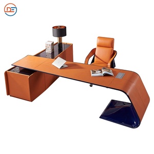 Ý sang trọng da cam bàn điều hành Bàn máy tính bàn phong cách bàn văn phòng cho văn phòng nhà - Product Image 1