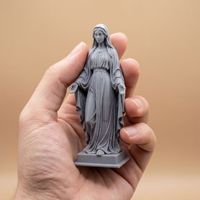 Statue de la Vierge Marie imprimée en 3D, figurine religieuse Notre-Dame de Grâce, sculpture catholique blanche, décoration d'intérieur, cadeau spirituel