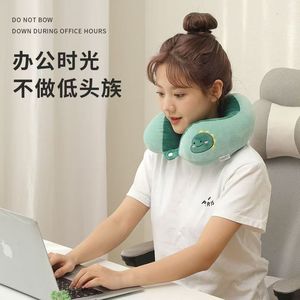 Almohada en forma de U de dibujos animados, almohada de apoyo para el cuello, almohada cervical, linda almohada de viaje, reposacabezas para avión, protector de cuello, almohada para siesta en el coche - Product Image 3