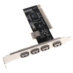 OEM USB 2.0 4 Port 480Mbps High Speed VIA HUB PCI Controller Card Adapter PCI Cards