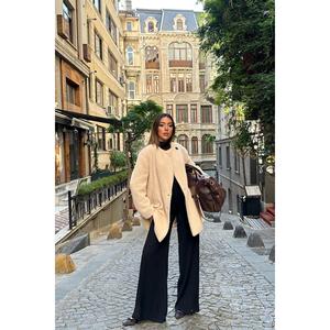 Manteau en fausse fourrure de chameau pour femme, épais et chaud, style hiver, manches longues - Product Image 6