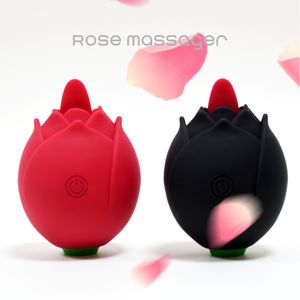 <span class=keywords><strong>Lesbianas</strong></span> Rosa flor forma lengua lamiendo Tease succión sabor salto para consolador vibrador mujeres juguetes sexuales pareja BQ527 10 vibración - Product Image 2