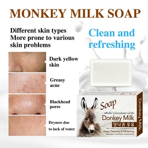 Savon au <span class=keywords><strong>Lait</strong></span> <span class=keywords><strong>d</strong></span>'Ânesse Bio 100g Marque Blanche, Éclaircissant Corporel, Nettoyage Profond Anti-Acné, Naturel pour une Peau Lumineuse - Product Image 3