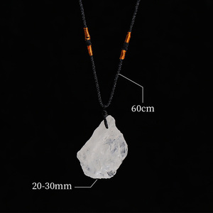Collar Ajustable con Colgante de Piedra Natural en Bruto: <span class=keywords><strong>Amatista</strong></span>, Cuarzo Rosa, Fluorita, Ideal para Regalo - Product Image 5