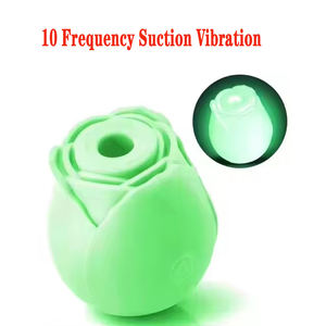 Vibrador en Forma de Rosa que Brilla en la Oscuridad con Estimulación del Clítoris y los Pezones, Resistente al Agua IPX7, Recargable por USB, Juguete Sexual para Mujeres - Product Image 3