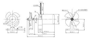 120kv 6kw इलेक्ट्रिक डीसी ब्रशलेस मोटर + 7 इंच अंडर थ्रस्टर मोटर जेट प्रोपेलर पैडल इलेक्ट्रिक सर्फबोर्ड मोटर - Product Image 2