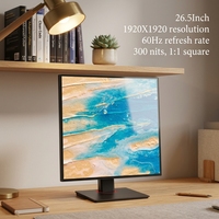 Monitor de PC de 26,5 pulgadas 2K 1920x1920 1:1 IPS Monitor cuadrado LED LCD Bisel ultra estrecho 60Hz Tiempo de respuesta